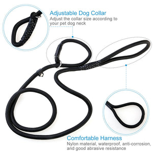 Adjustable Traction Rope Slip Lead And Collar Combination