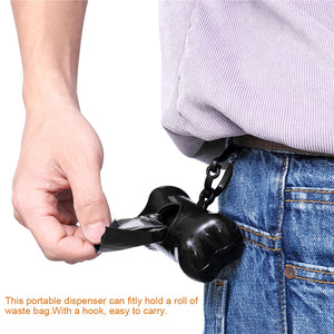 Convenient Poop Bag Dispenser With Waist Or Leash Clip And 21 Refill Rolls