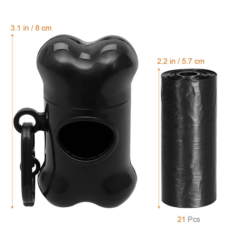 Convenient Poop Bag Dispenser With Waist Or Leash Clip And 21 Refill Rolls