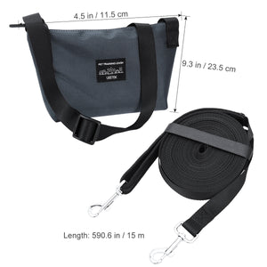 Super Long 49 Feet Dog Leash with Waist Belt And Organizer Bag