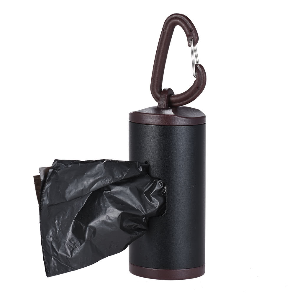 Fashionable And Durable Aluminum Poop Bag Dispenser With 15 Waste Bags