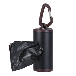 Fashionable And Durable Aluminum Poop Bag Dispenser With 15 Waste Bags