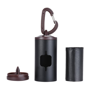 Fashionable And Durable Aluminum Poop Bag Dispenser With 15 Waste Bags