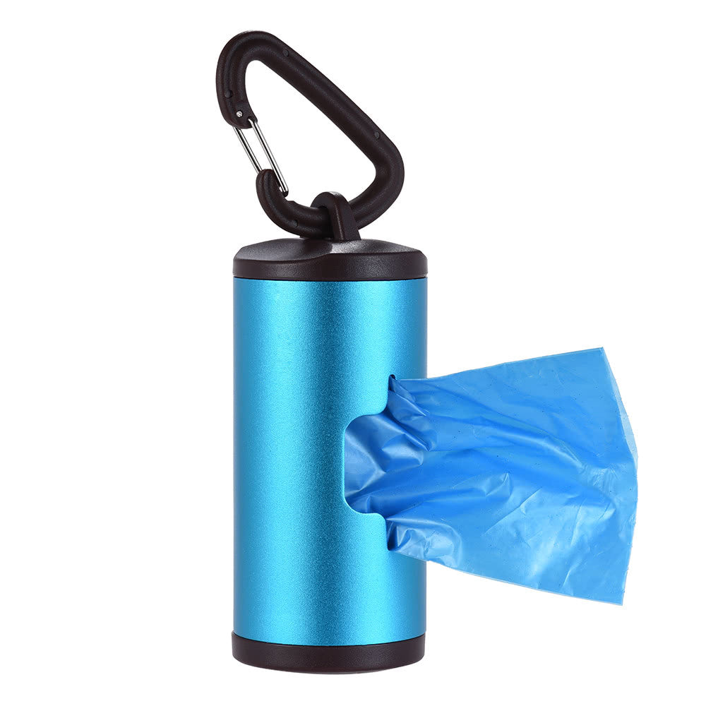 Fashionable And Durable Aluminum Poop Bag Dispenser With 15 Waste Bags