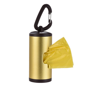 Fashionable And Durable Aluminum Poop Bag Dispenser With 15 Waste Bags